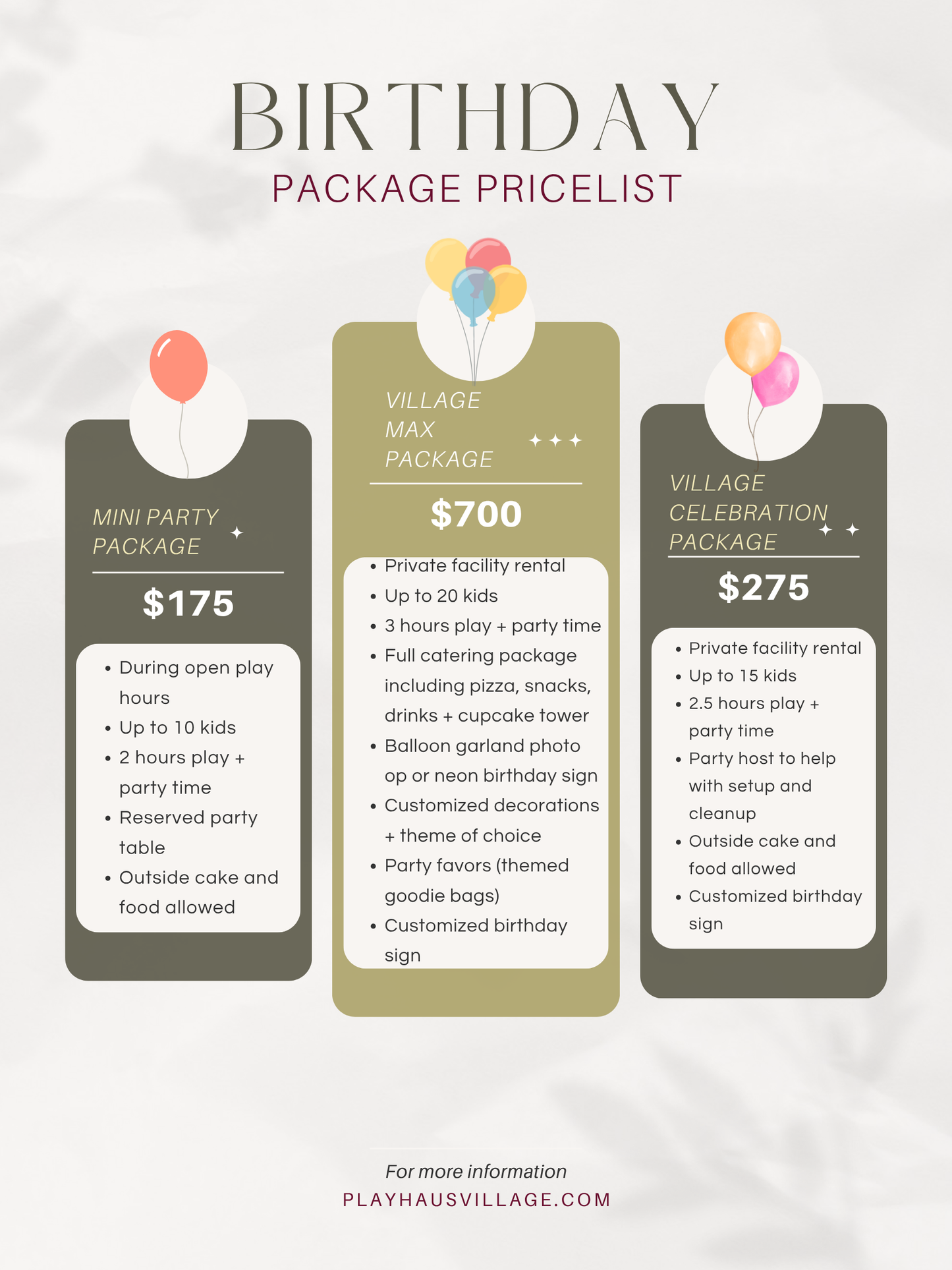 Party Packages